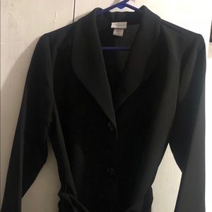 Black blazer with belt